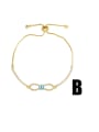 thumb Brass Cubic Zirconia Heart Bohemia Handmade Weave Bracelet 2