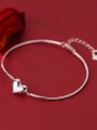 thumb 925 Sterling Silver Heart Minimalist Bracelet 3