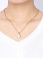 thumb Stainless steel Cubic Zirconia Minimalist Round  Earring and Necklace Set 4