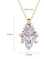 thumb Brass Cubic Zirconia Water Drop Dainty Necklace 4
