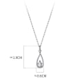 thumb 925 Sterling Silver Cubic Zirconia Water Drop Dainty Necklace 3