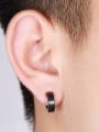 thumb Titanium Smooth  Irregular Minimalist Stud Earring 1