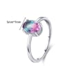 thumb 925 Sterling Silver Tourmaline Oval Classic Band Ring 2