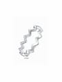 thumb 925 Sterling Silver Cubic Zirconia Geometric Lightning Minimalist Band Ring 2