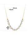 thumb 925 Sterling Silver Freshwater Pearl Geometric Hip Hop Necklace 2