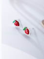 thumb 925 Sterling Silver Minimalist  Strawberries Stud Earring 1