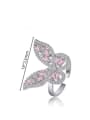 thumb Brass Cubic Zirconia Butterfly Luxury Band Ring 3