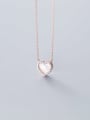 thumb 925 Sterling Silver Shell Heart shaped pendant  Necklace 2