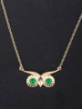thumb 925 Sterling Silver Jade Vintage Owl  Pendant Necklace 0