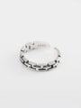 thumb 925 Sterling Silver Geometric  Chain Vintage Band Ring 0