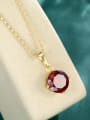 thumb Alloy Crystal Red Geometric Dainty Necklace 1
