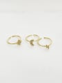thumb 925 Sterling Silver With Gold Plated Simplistic Irregular Free Size  Rings 1