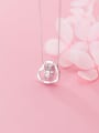thumb 925 Sterling Silver Cubic Zirconia  Simple heart pendant Necklace 1