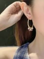 thumb Copper Cubic Zirconia Geometric Minimalist Hoop Earring 2