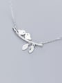 thumb 925 Sterling Silver Cute twig bird Necklace 2