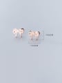 thumb 925 Sterling Silver Cubic Zirconia White Bowknot Cute Stud Earring 1