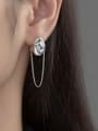 thumb 925 Sterling Silver Cubic Zirconia Geometric Vintage Drop Earring 1