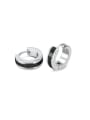 thumb Stainless steel Round Minimalist Huggie Earring 2