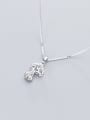 thumb 925 Sterling Silver Cubic Zirconia Cute Dog Charm Necklace 2
