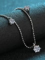 thumb Sterling Silver 0.32 CT Moissanite Round Dainty Necklace 4