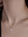 thumb 925 Sterling Silver Cubic Zirconia Smiley Dainty Necklace 1