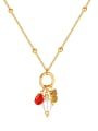 thumb Stainless steel Imitation Pearl Butterfly Hip Hop Necklace 0