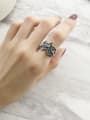 thumb 925 Sterling Silver Pentagram Vintage Free Size Band Ring 1