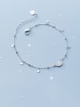 thumb 925 Sterling Silver  Minimalist  Star Moon Link Bracelet 0