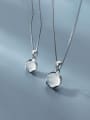thumb 925 Sterling Silver Jade Round Minimalist Necklace 1
