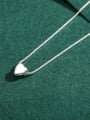 thumb 925 Sterling Silver  Minimalist Smotth Heart Pendant Necklace 3