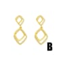 thumb Brass Cubic Zirconia Star Minimalist Drop Earring 3