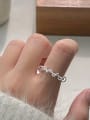 thumb 925 Sterling Silver Irregular Minimalist Band Ring 1