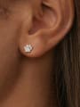 thumb 925 Sterling Silver Cubic Zirconia Palm Trend Stud Earring 1