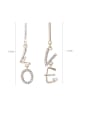 thumb Alloy With Gold Plated Fashion Letters Love Asymmetric  Drop Earrings 1