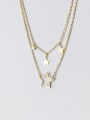 thumb 925 Sterling Silver Star Minimalist Multi Strand Necklace 3