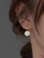 thumb 925 Sterling Silver Acrylic Round Minimalist Hook Earring 1