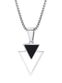 thumb Stainless steel Geometric Hip Hop Necklace 4
