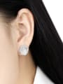 thumb 925 Sterling Silver Geometric Vintage Stud Earring 2