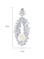 thumb Brass Cubic Zirconia Geometric Luxury Drop Earring 2