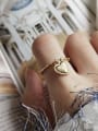 thumb 925 Sterling Silver Heart Letter Vintage Band Ring 1