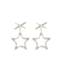 thumb Alloy With Imitation Gold Plated Fashion Hollow Star Drop Earrings 0