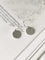 thumb 925 Sterling Silver  Smooth Round Minimalist Hook Earring 0
