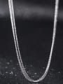 thumb 925 Sterling Silver Round Bead Chain Minimalist Multi Strand Necklace 1