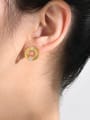 thumb Stainless steel Rhinestone Geometric Minimalist Stud Earring 1