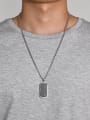 thumb Stainless steel Geometric Hip Hop Long Strand Necklace 1