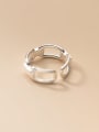 thumb 925 Sterling Silver Hollow Geometric Vintage Band Ring 2