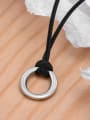 thumb 925 Sterling Silver Artificial Leather Geometric Minimalist Necklace 1