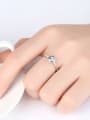 thumb 925 Sterling Minimalist  Silver Cubic Zirconia  Round Band Ring 1