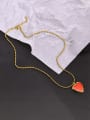 thumb Stainless steel Enamel Heart Hip Hop  Bead Chain Necklace 0