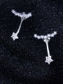 thumb 925 Sterling Silver Cubic Zirconia Star Minimalist Stud Earring 2